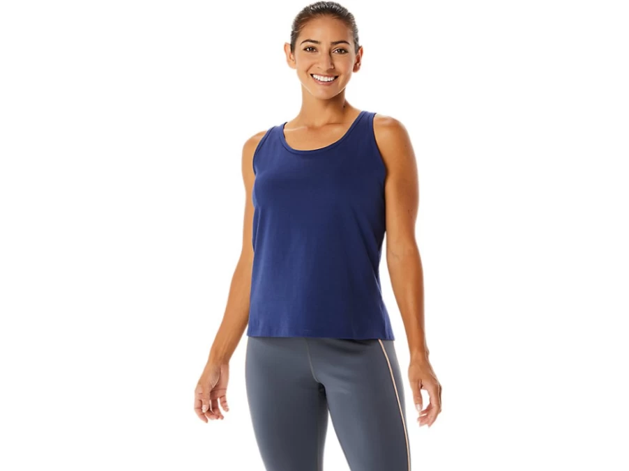 ASICS Women's Indigo Blue Training Core Tank Top for Workouts & Fitness