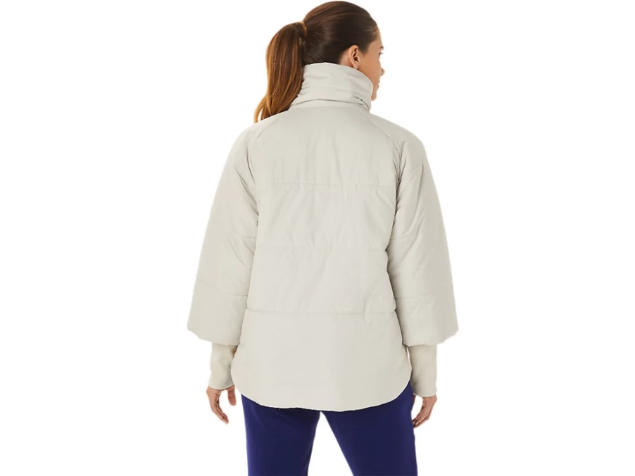 ASICS Women's Smoke Grey Insulation Jacket - Lightweight Thermal Outerwear for Cold Weather