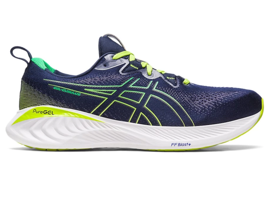ASICS Gel-Cumulus 25 Men's Running Shoes - Midnight/Cilantro, Cushioned Comfort for Long-Distance