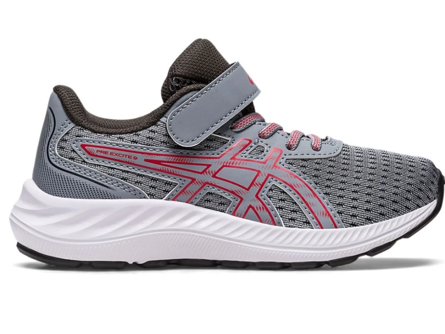 ASICS Kids Pre Excite 9 PS Running Shoes - Sheet Rock/Electric Red