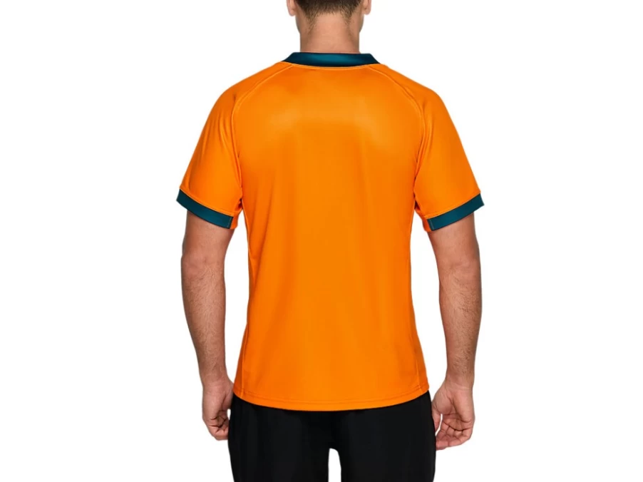 ASICS Men's Rugby Sevens Home Jersey - Wallabies Gold Official Team Shirt