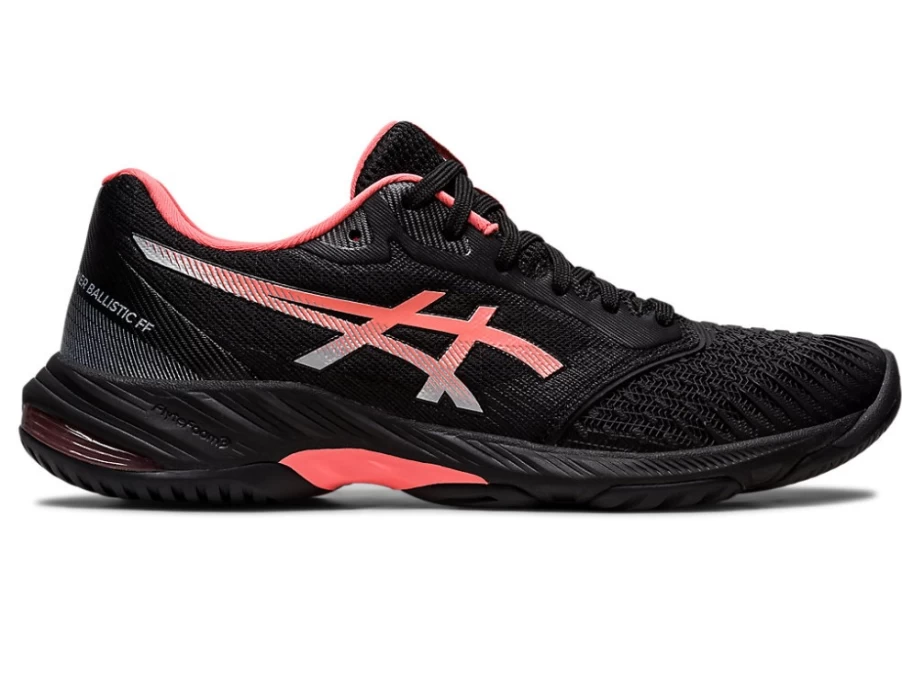 ASICS Women's Netburner Ballistic FF 3 Volleyball Shoes in Black/Papaya