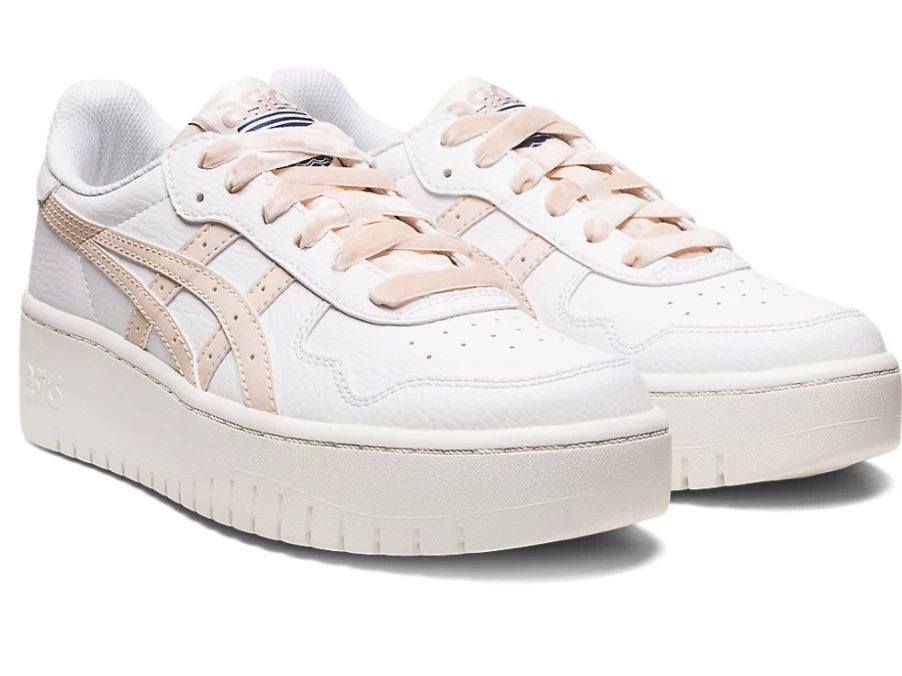 ASICS Women's S Platform Sneakers in White/Mineral Beige - Japan Inspired Design