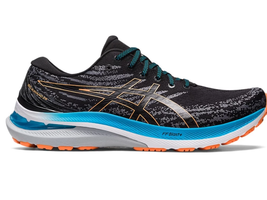 ASICS Gel-Kayano 29 Men's Running Shoes - Black/Sun Peach