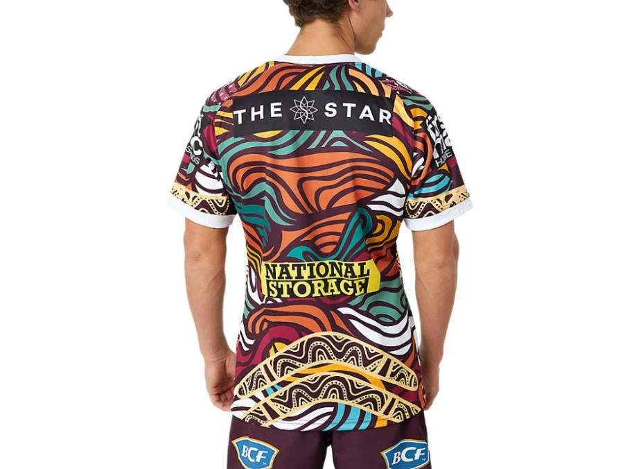 ASICS Men's Brisbane Broncos Indigenous Jersey - Deep Mars