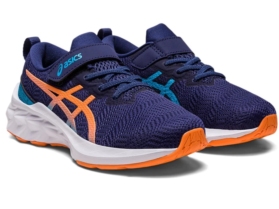 ASICS Kids Novablast 2 PS Running Shoes - Indigo Blue/Sun Peach