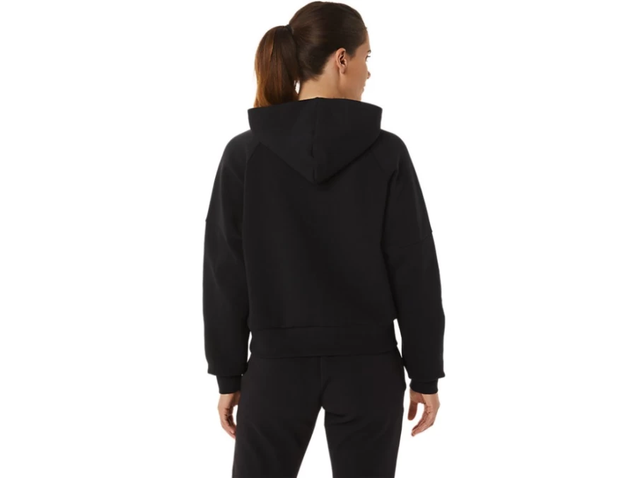ASICS Women's Performance Black Tech Knit Pullover Hoodie
