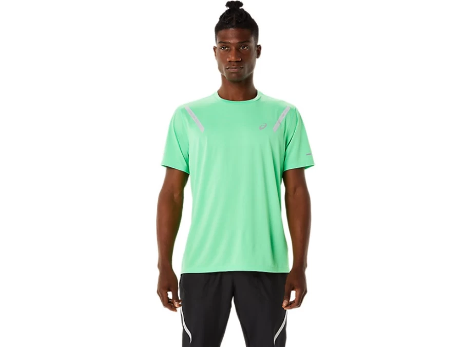 ASICS Men's Lite-Show Short Sleeve Top in New Leaf - Breathable Running Shirt