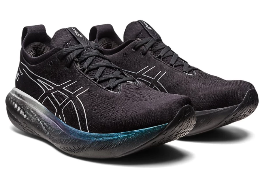 ASICS Men's Gel-Nimbus 25 Platinum Running Shoes - Black/Pure Silver