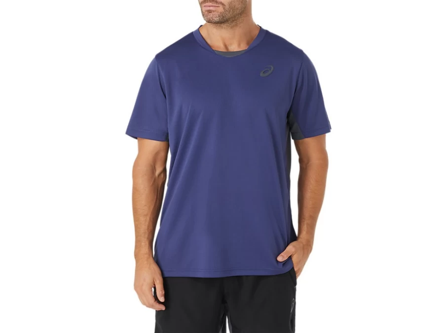 ASICS Men's Performance Tee - Indigo Blue Athletic Shirt for Training & Running