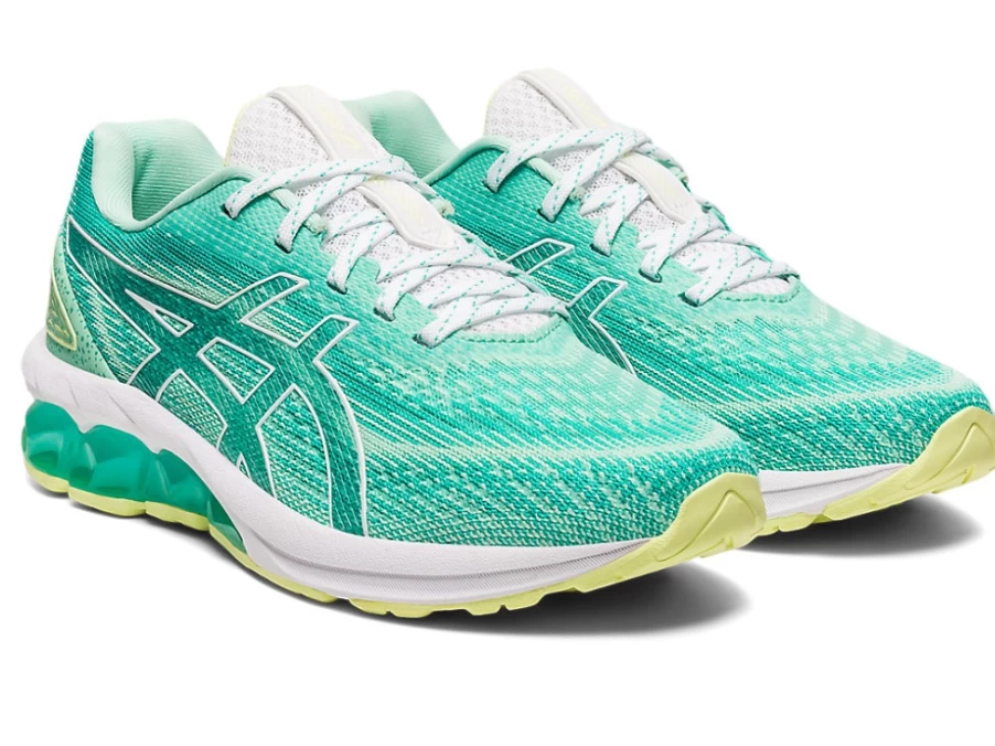 ASICS Kids Gel-Quantum 180 VII GS Running Shoes in Waterfall/Ice Green