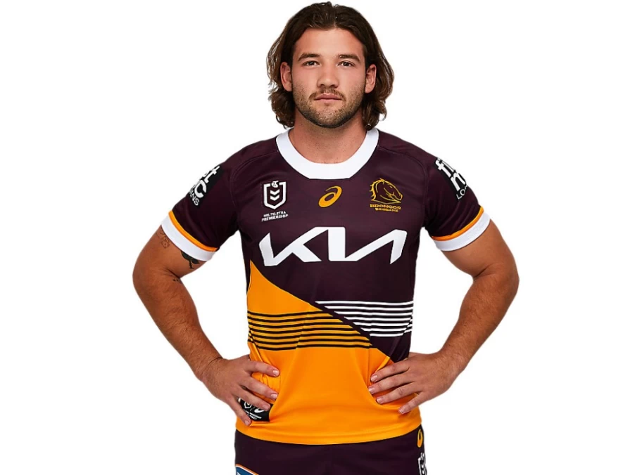 ASICS Men's Brisbane Broncos Replica Home Jersey - Deep Mars