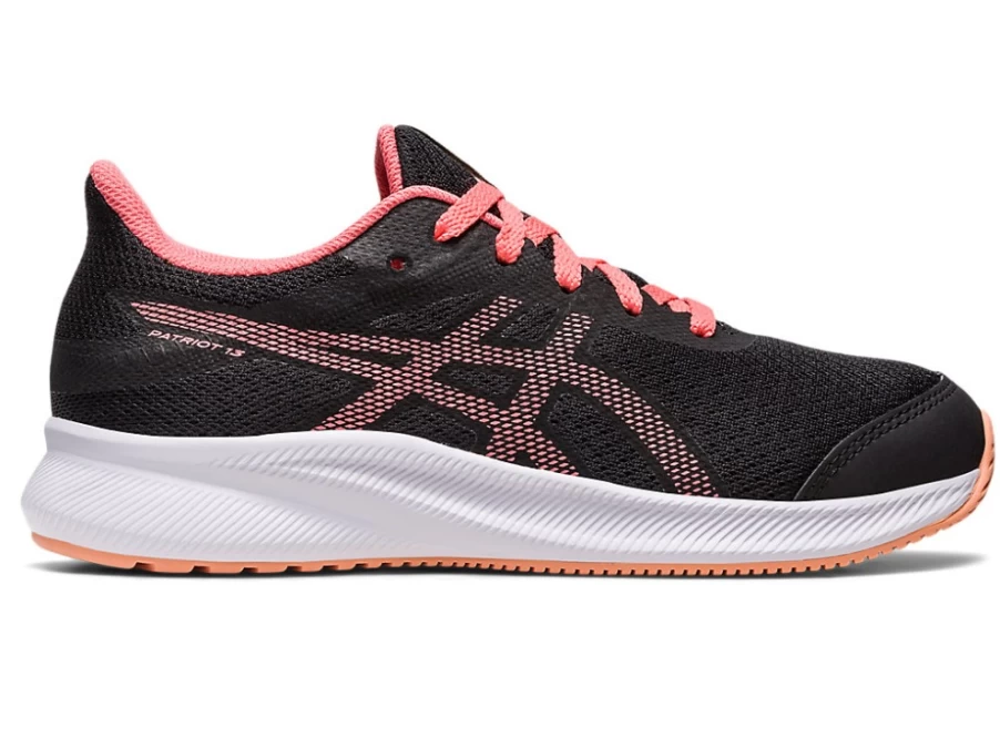 ASICS Kids Patriot 13 GS Sneakers in Black/Papaya - Lightweight Running Shoes for Children