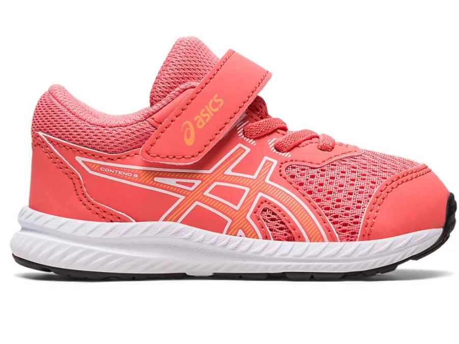 ASICS Kids' Contend 8 Ts Running Shoes in Papaya/Summer Dune