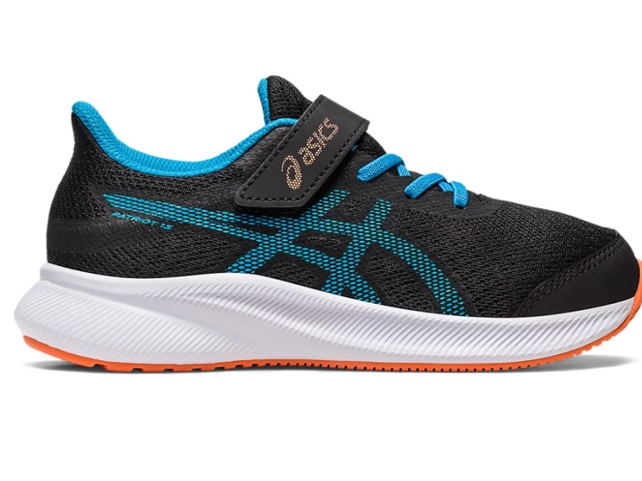 ASICS Kids Patriot 13 PS Running Shoes - Black/Island Blue