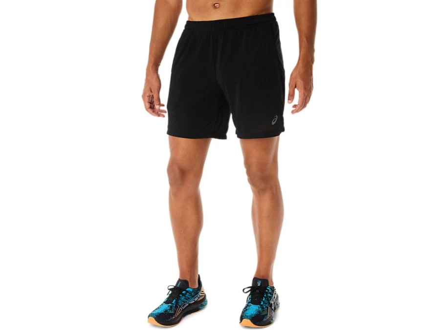ASICS Men's Performance Black 7 Inch Knit Shorts