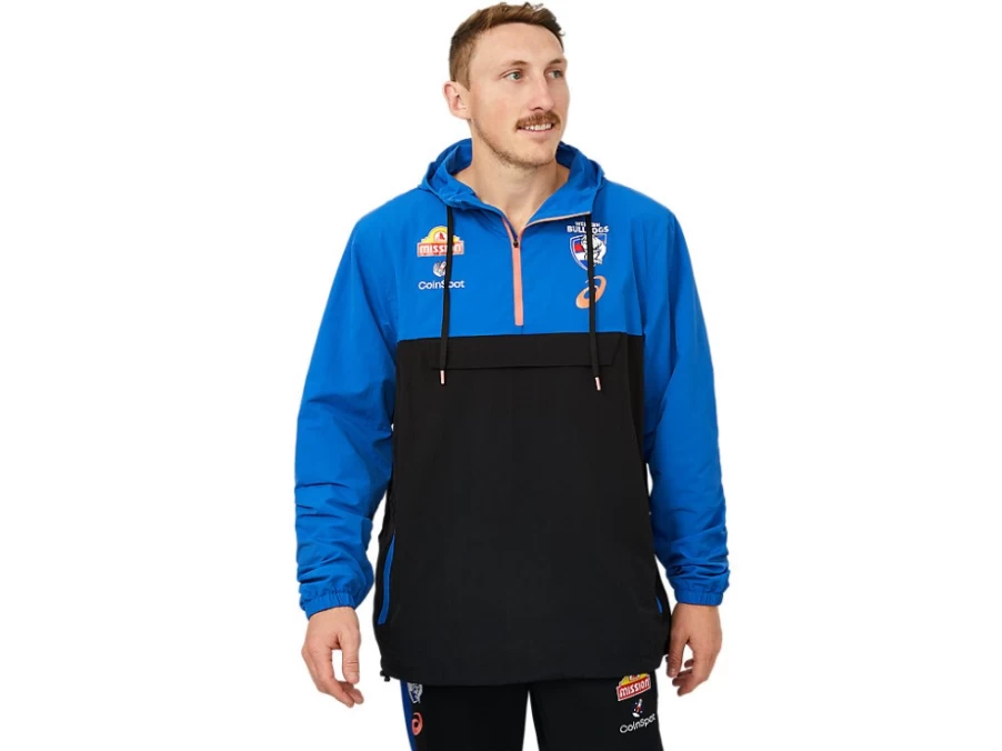 ASICS Mens Electric Blue Western Bulldogs Anorak Jacket