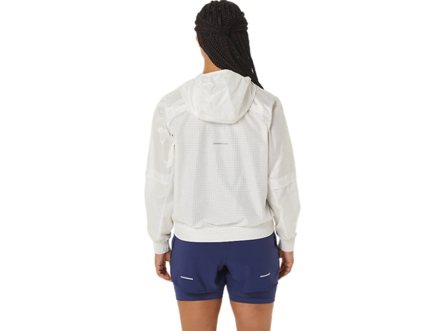 ASICS Women's Cream Nagino Run Jacket - Lightweight Running Jacket for Women