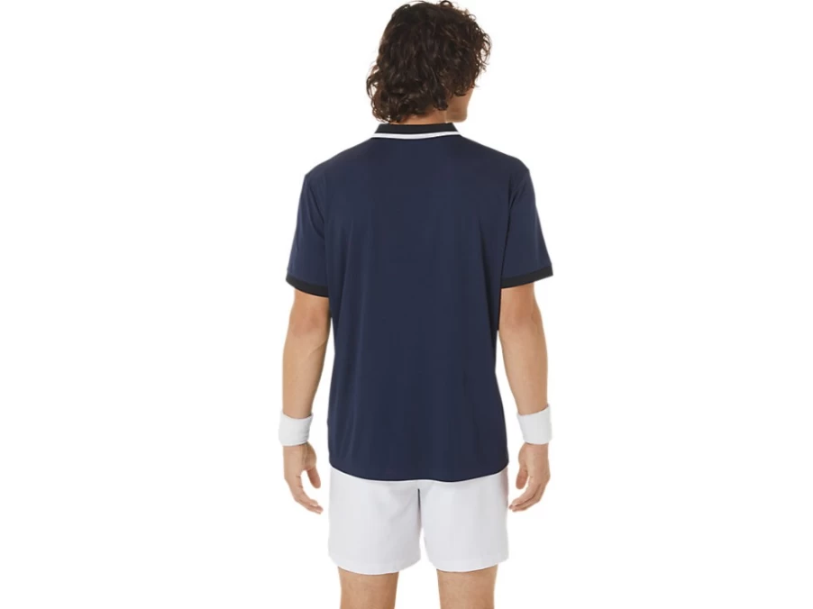 ASICS Men's Midnight/Performance Black Court Polo Shirt for Tennis & Active Wear
