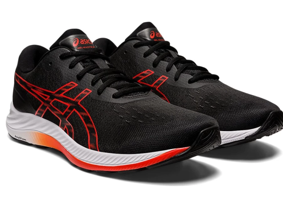 ASICS Gel-Excite 9 Men's Running Shoes - Black/Cherry Tomato