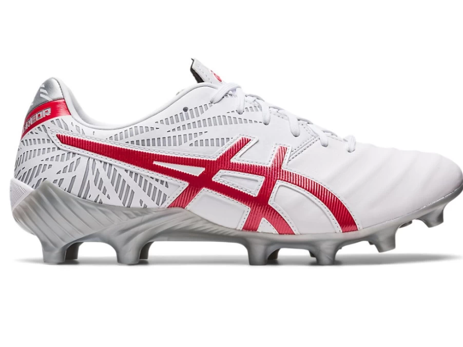 ASICS Men's Lethal Tigreor IT FF 2 Soccer Cleats in White/Classic Red