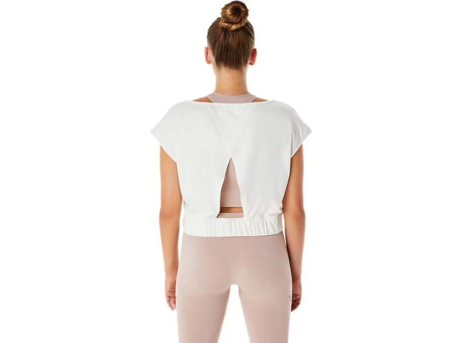 ASICS Women's Cream Nagino Flex Short Sleeve Top