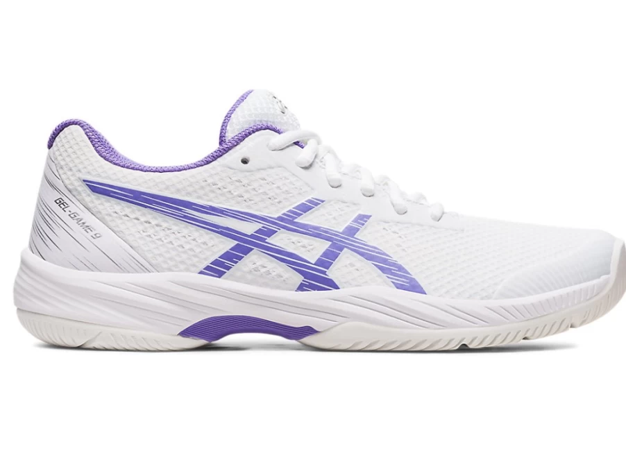 ASICS Gel-Game 9 Women's Tennis Shoes in White/Amethyst