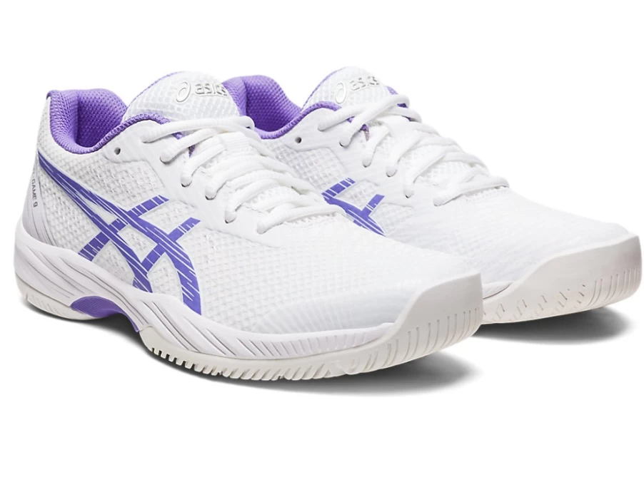 ASICS Gel-Game 9 Women's Tennis Shoes in White/Amethyst
