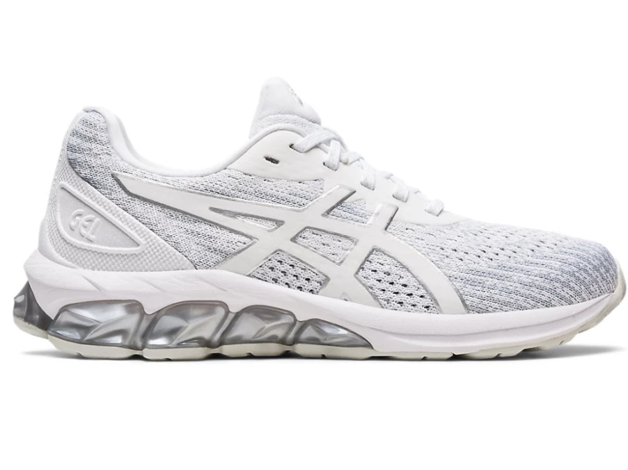 ASICS Women's Gel-Quantum 180 VII Knit Running Shoes - White/Glacier Grey