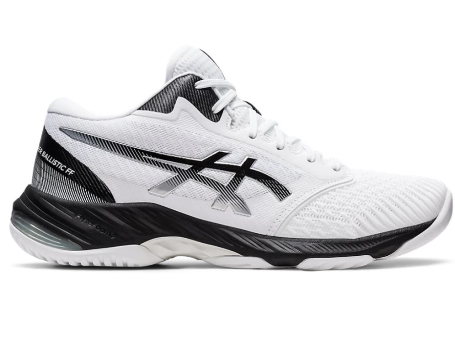 ASICS Men's Netburner Ballistic FF MT 3 Volleyball Shoes - White/Black