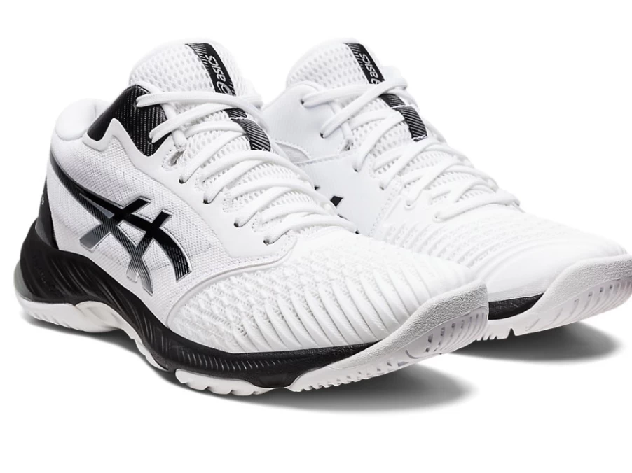 ASICS Men's Netburner Ballistic FF MT 3 Volleyball Shoes - White/Black