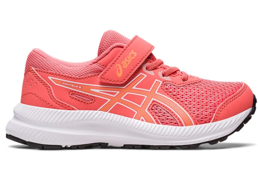 ASICS Kids' Contend 8 Ps Sneakers in Papaya/Summer Dune Colorway