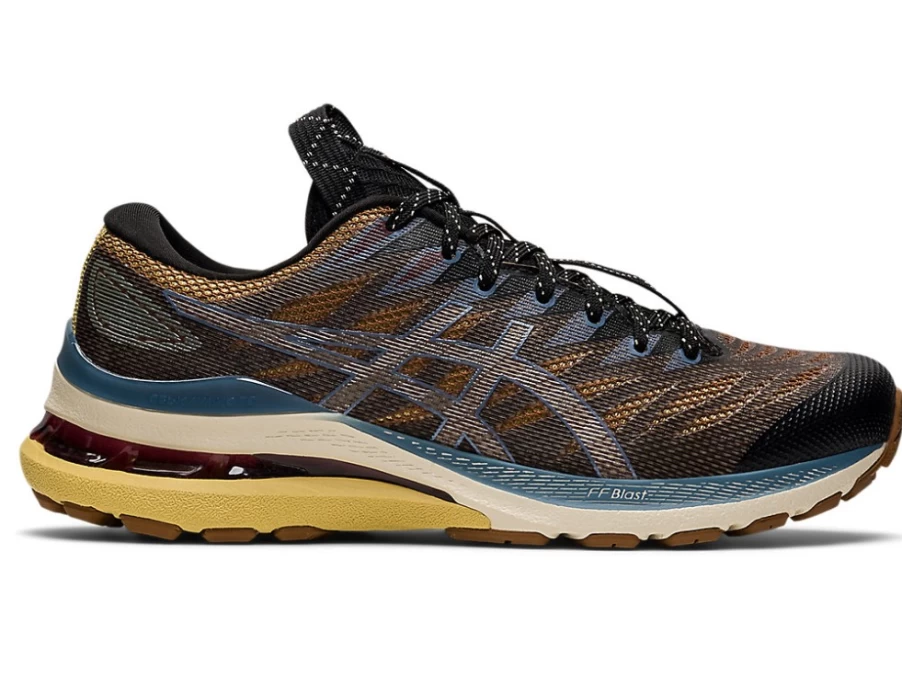 ASICS Women's Gel-Kayano 28 Running Shoes - Anthracite/Antique Gold, Fn3-S