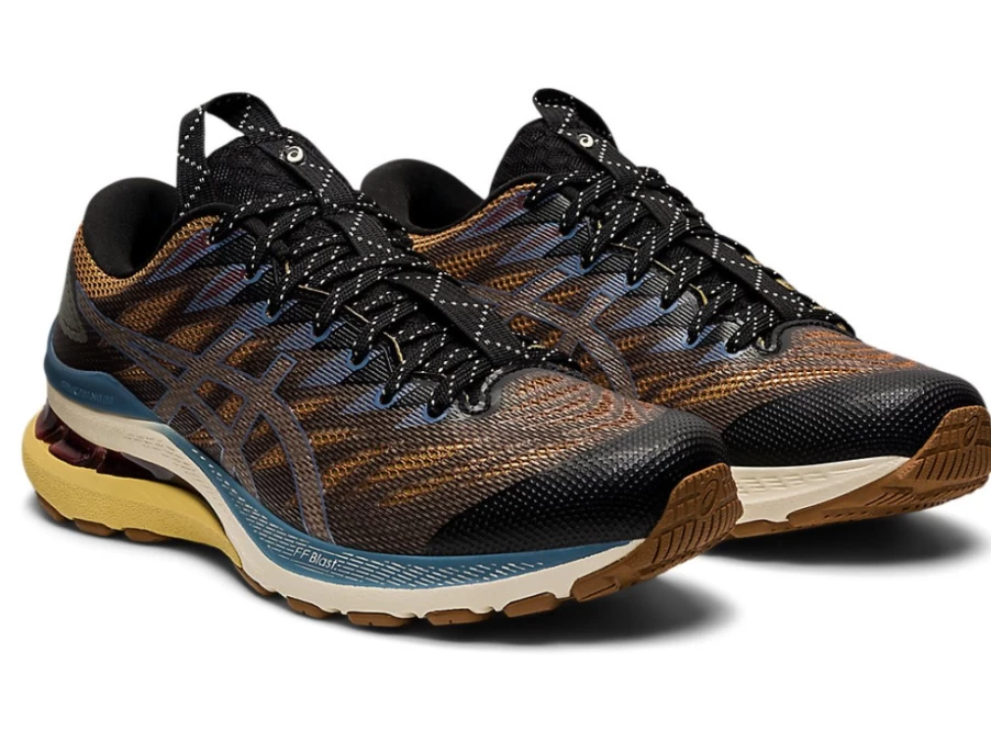 ASICS Women's Gel-Kayano 28 Running Shoes - Anthracite/Antique Gold, Fn3-S