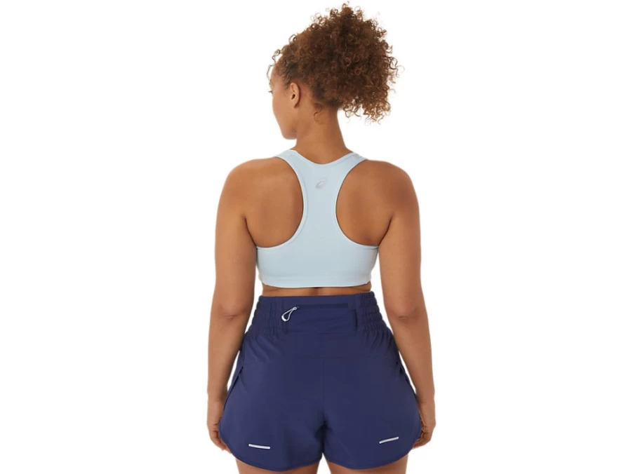ASICS Women's Sky/Indigo Blue Padded Sports Bra for Comfort and Support