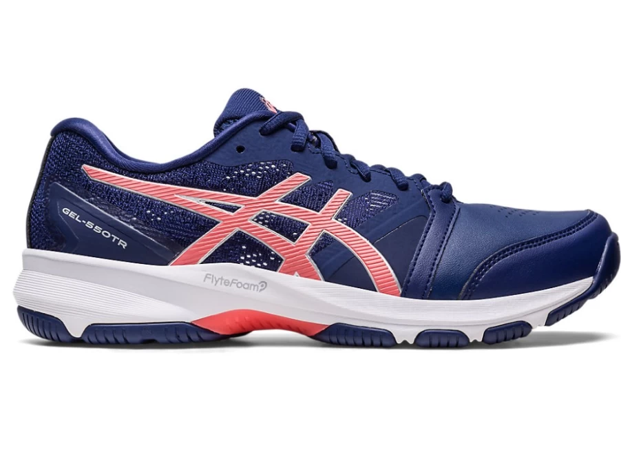 ASICS Women's Gel-550Tr D Wide Running Shoes in Indigo Blue/Papaya