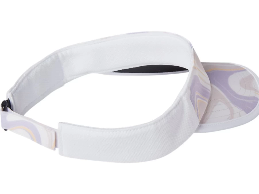 ASICS Men's Brilliant White Graphic Visor Cap for Sports & Outdoor Activities