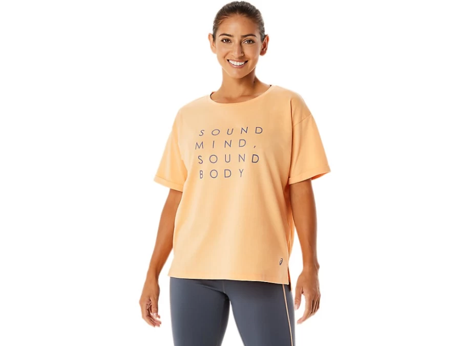 ASICS Women's Summer Dune Relaxed Fit Graphic Tee for Core Training