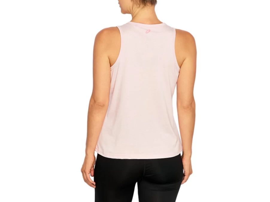 ASICS Women's Barely Rose Logo Tank Top - Athletic Comfort Fit Workout Shirt