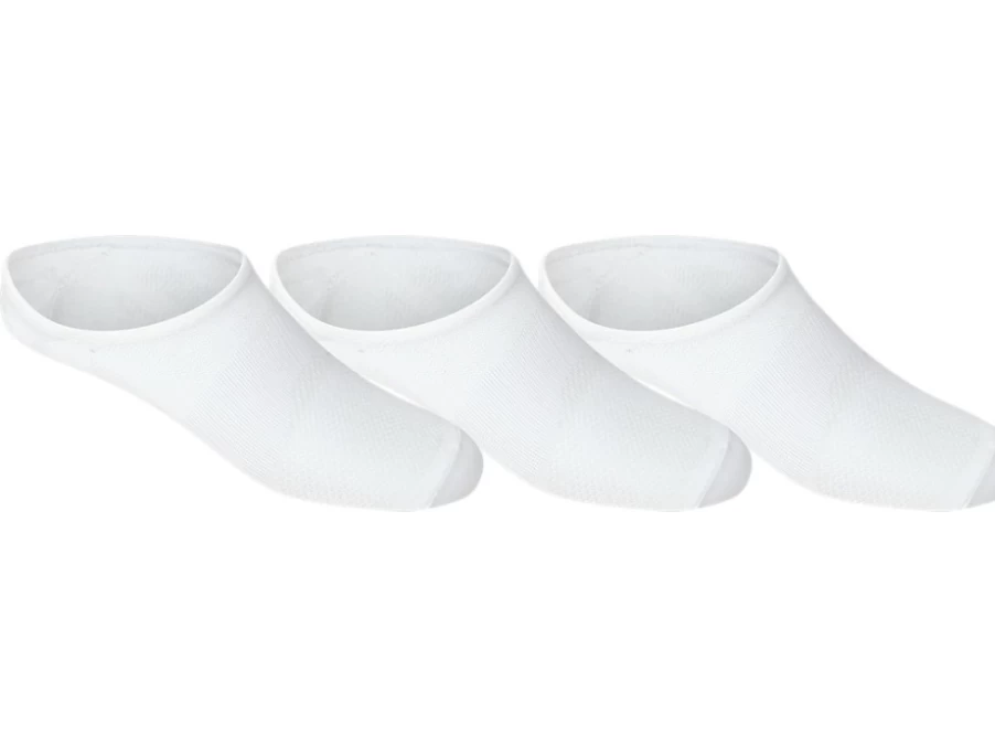ASICS Men's Brilliant White Pace Invisible Socks 3-Pack - No Show Athletic Socks