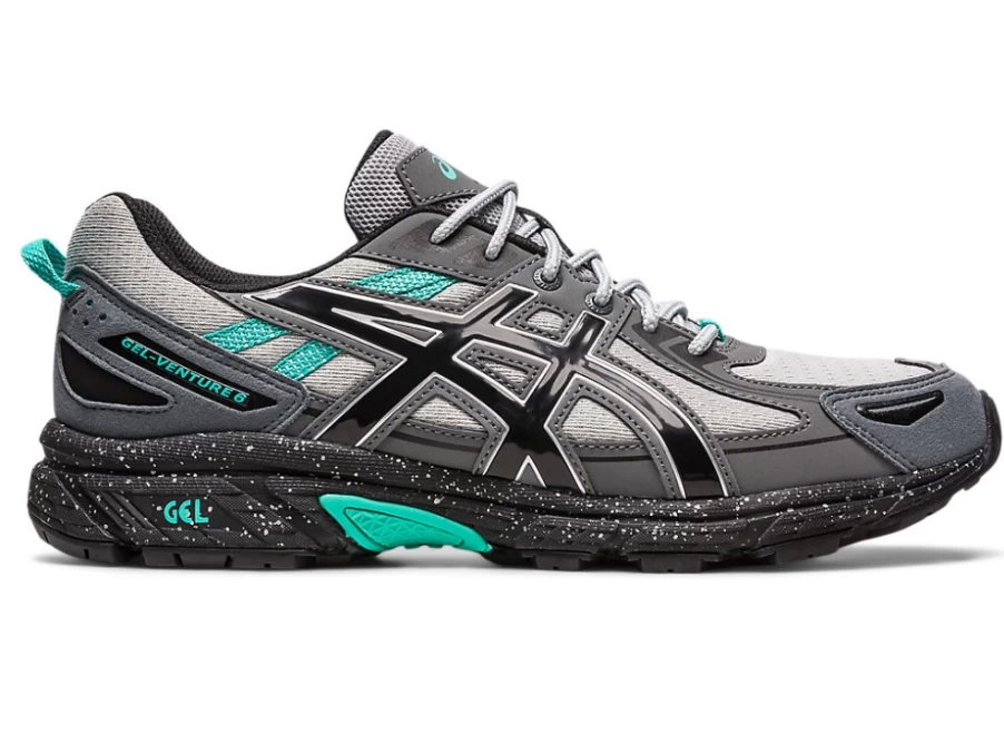 ASICS Gel-Venture 6 Men's Running Shoes - Mid Grey/Black Trail Sneakers for Men