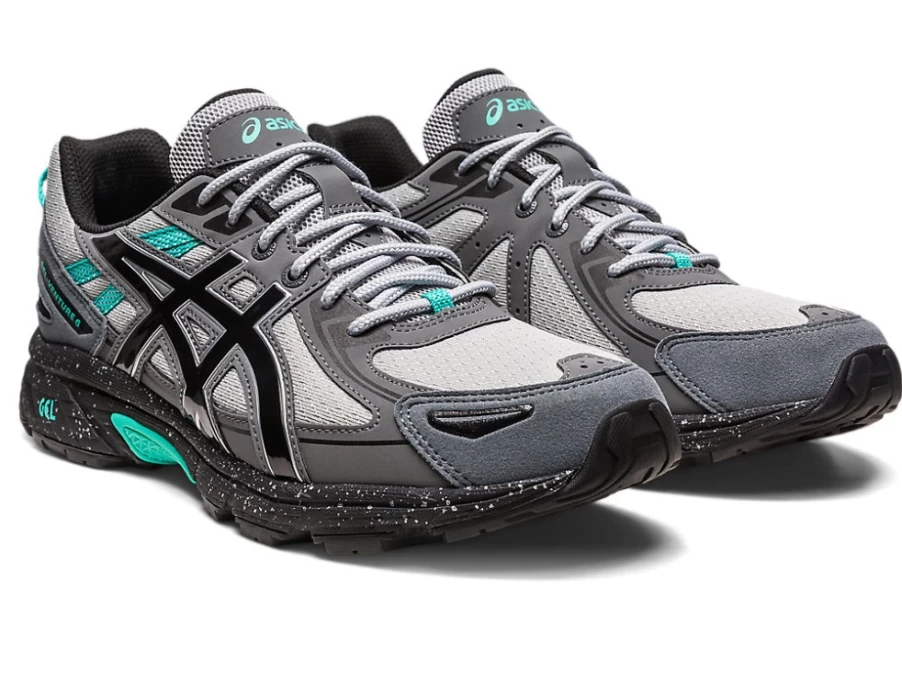 ASICS Gel-Venture 6 Men's Running Shoes - Mid Grey/Black Trail Sneakers for Men