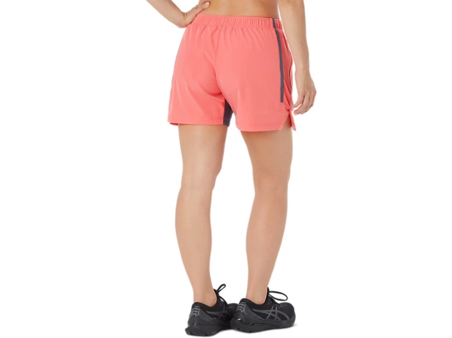 ASICS Women's Performance Shorts in Papaya Color for Running & Training