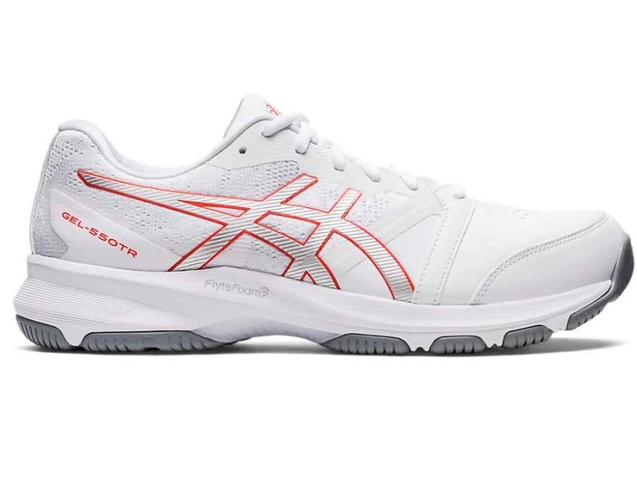 ASICS Gel-550Tr (2E Wide) Men's Running Shoes in White/Cherry Tomato