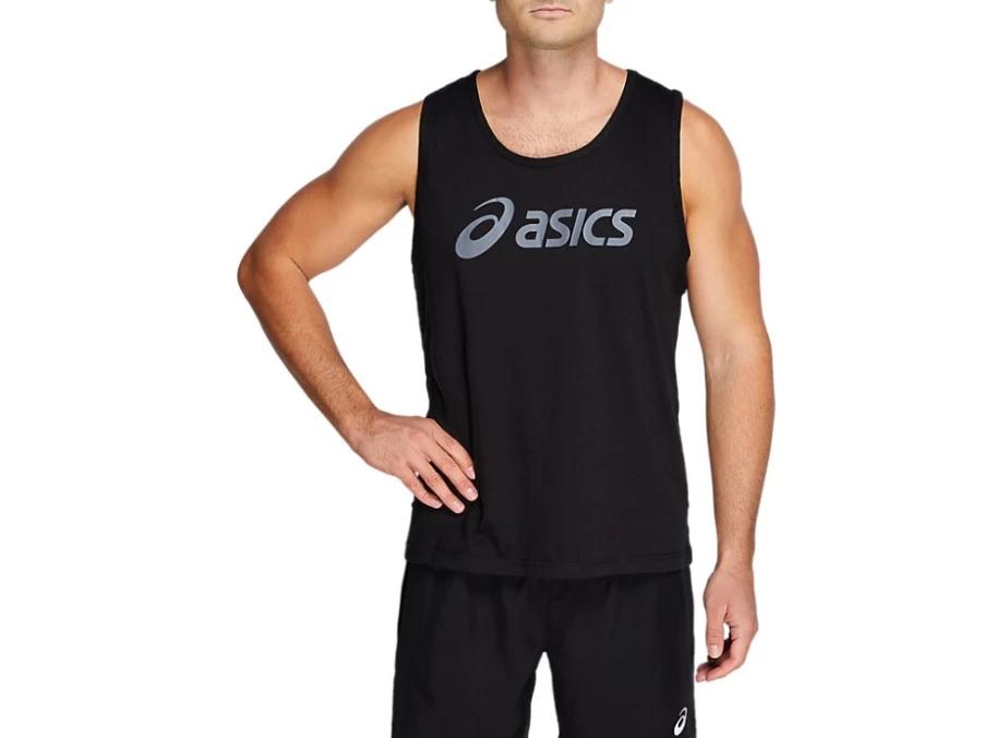 ASICS Men's Performance Black Logo Tank Top