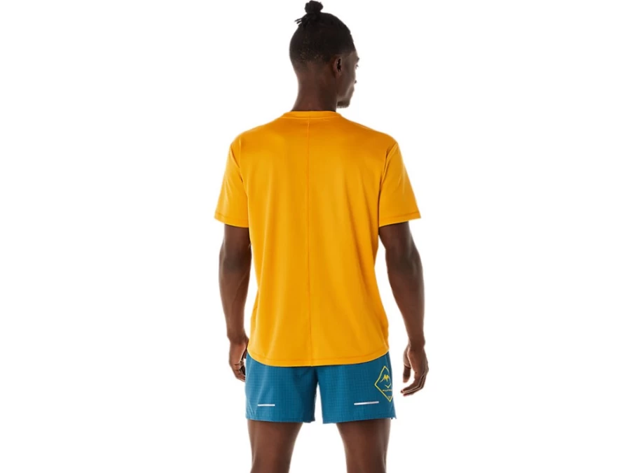 ASICS Men's Fujitrail Logo Short Sleeve T-Shirt in Sandstorm