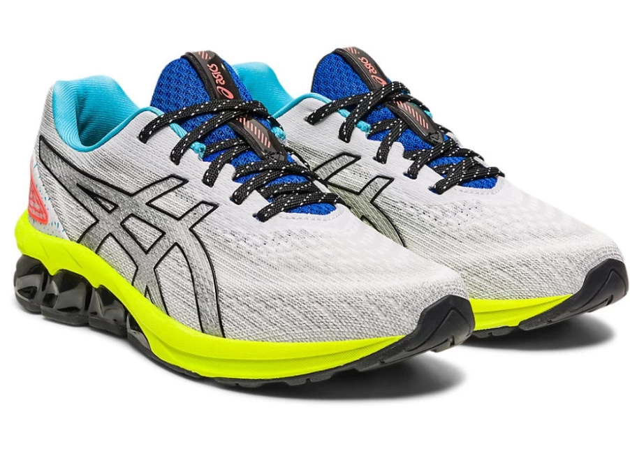 ASICS Kids Gel-Quantum 180 VII GS Running Shoes - Piedmont Grey/Safety Yellow