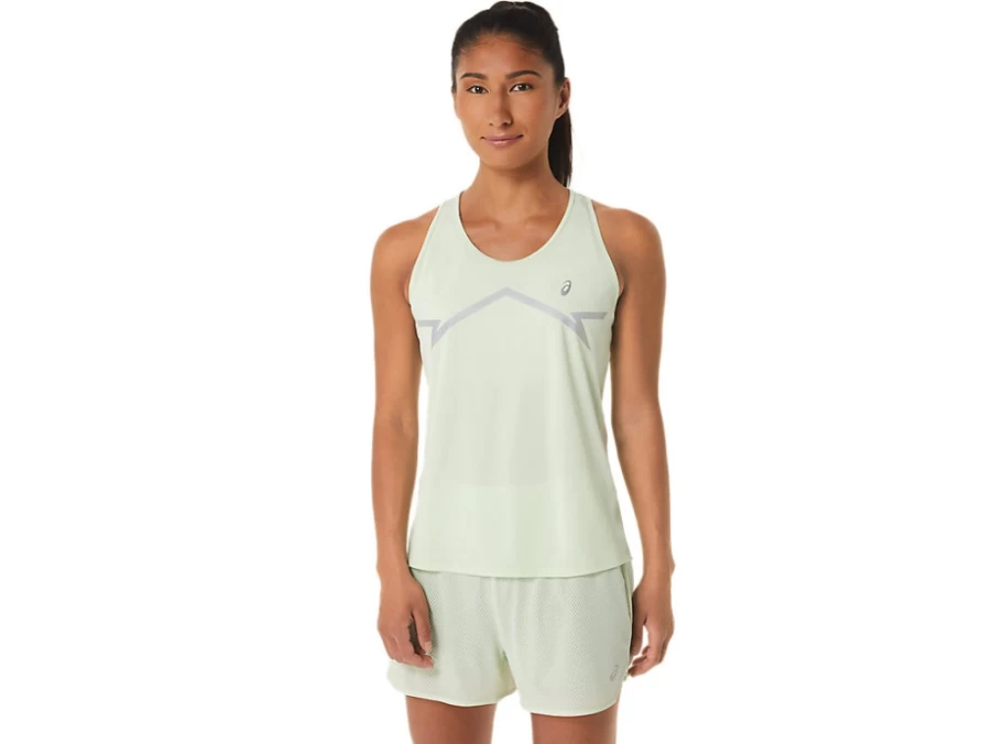 ASICS Women's Lite-Show Tank Top in Whisper Green - Lightweight Running Shirt