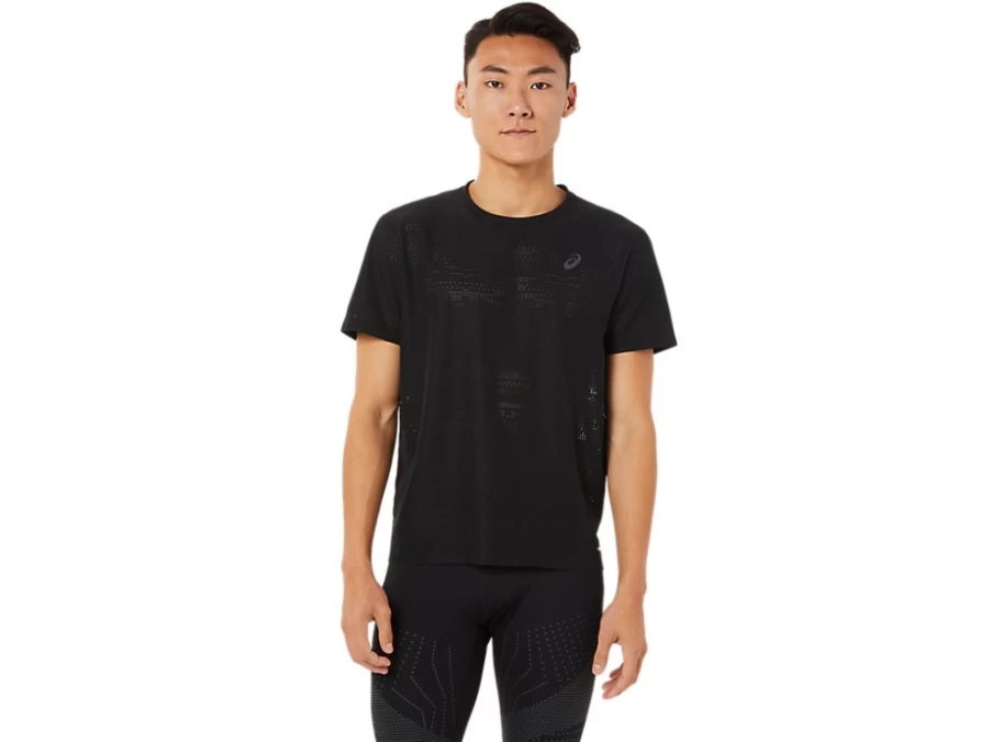 ASICS Men's Performance Black Actibreeze Ventilated Short Sleeve Top