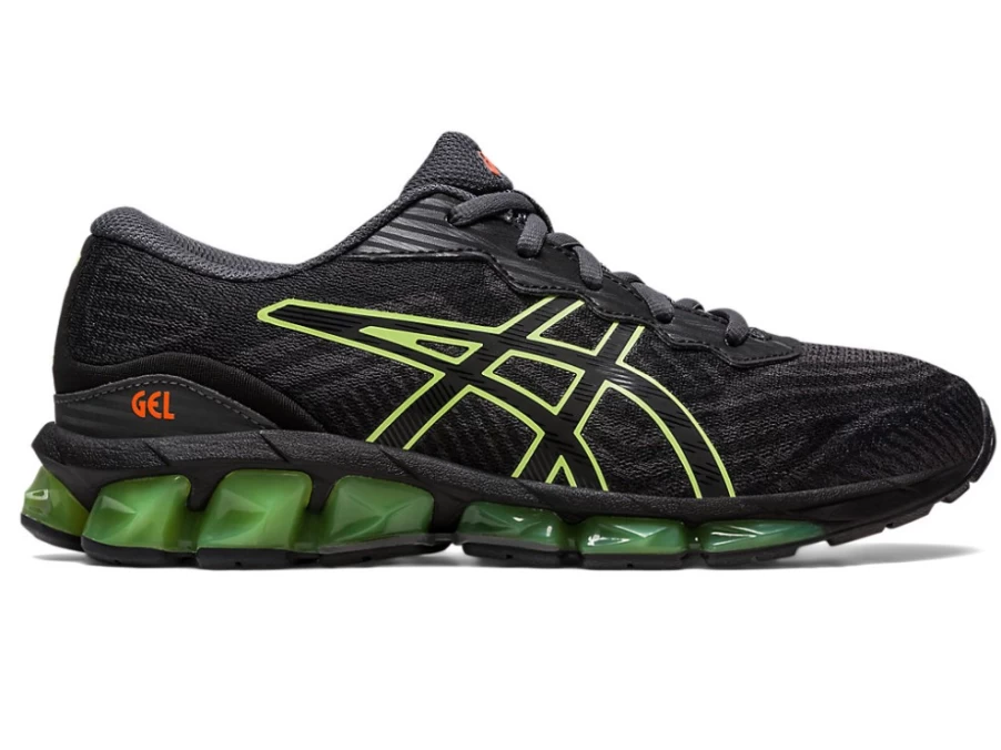 ASICS Kids Gel-Quantum 360 VII GS Running Shoes - Dark Grey/Lime Green